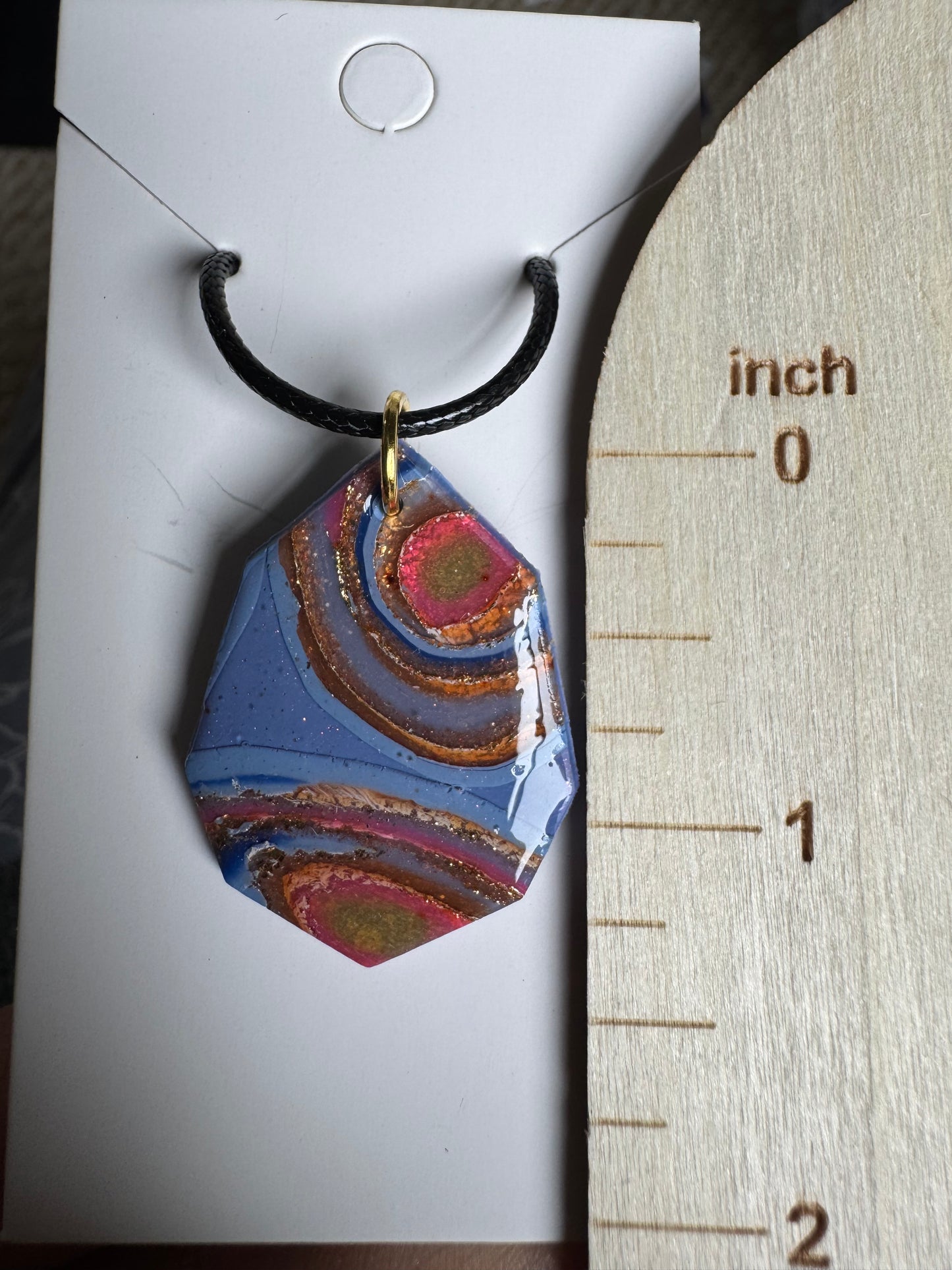 Blue Agate Necklace: Diamond