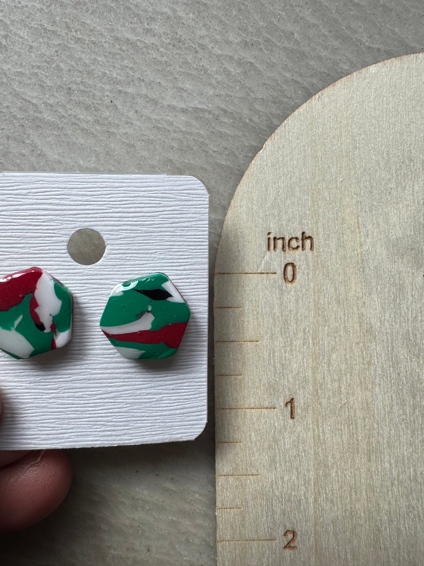 Swirl: Abstract Hexagon Studs