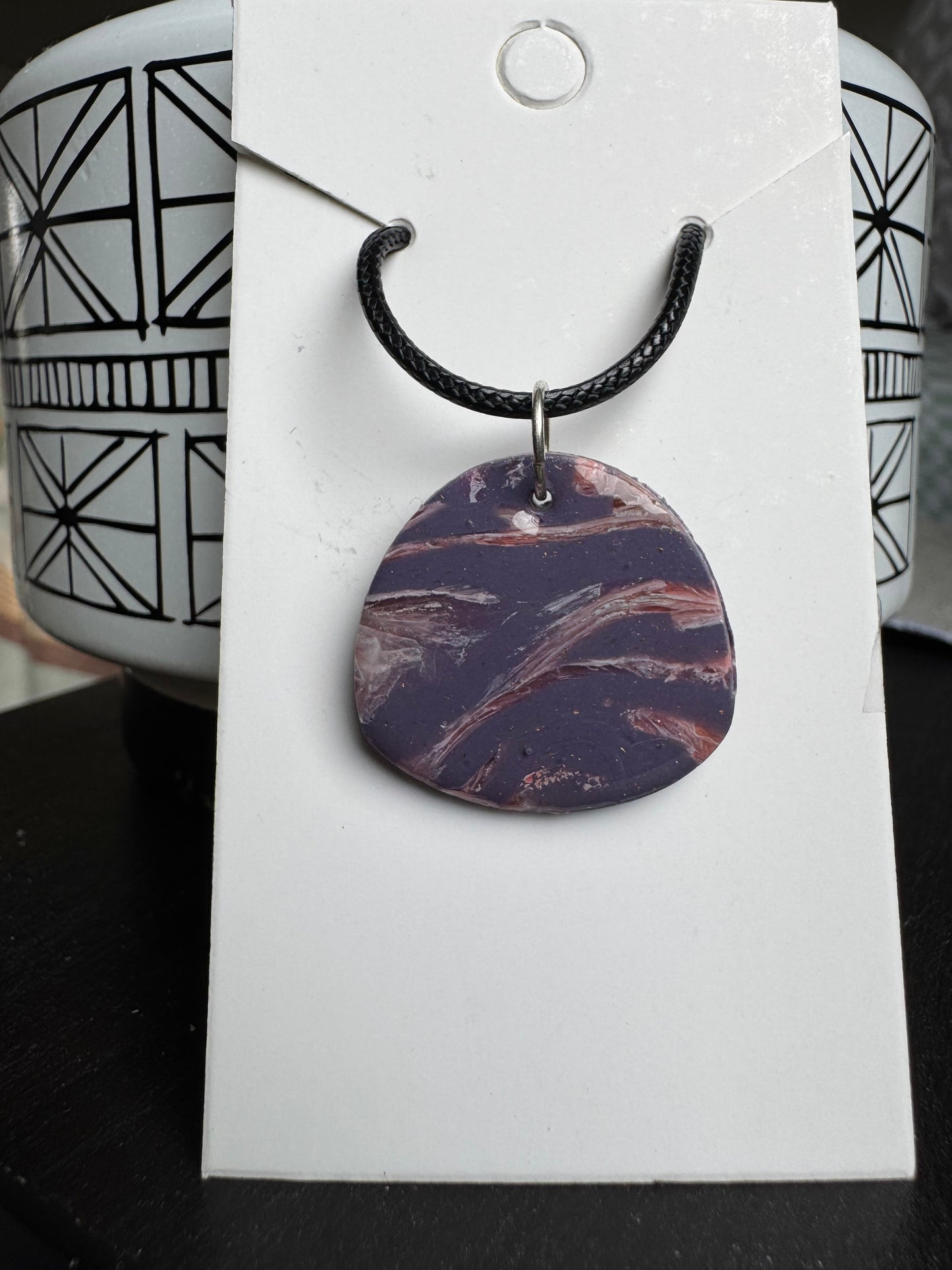 Violet Geode Necklace: Oblong