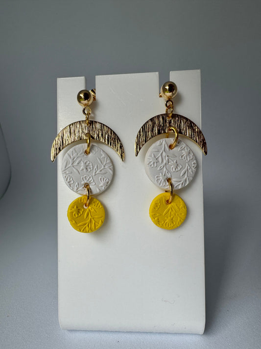 Embossed Earrings: Mini Circle