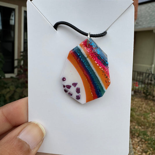 Sunset Wave Necklace: Flame