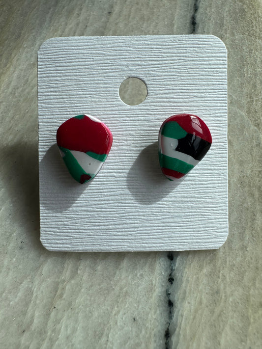 Swirl: Abstract Oval Studs