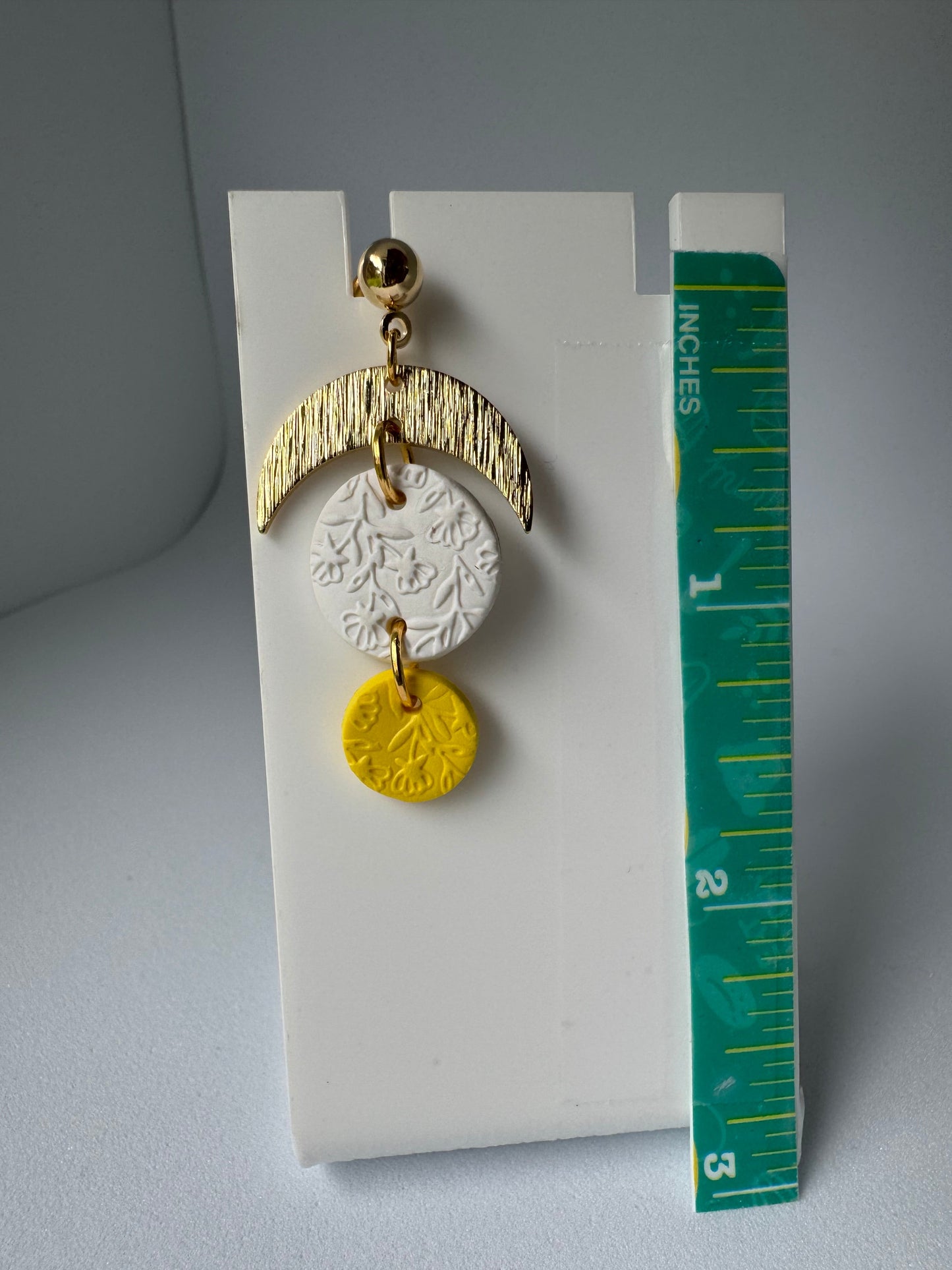 Embossed Earrings: Mini Circle