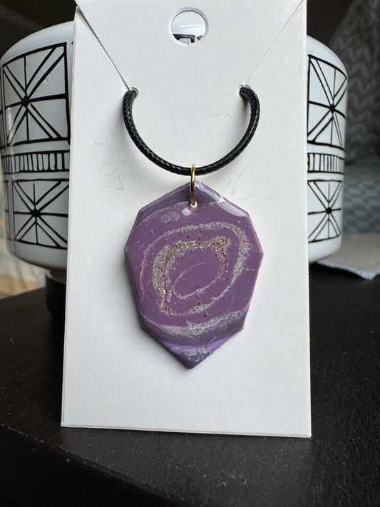 Violet Geode Necklace: Diamond