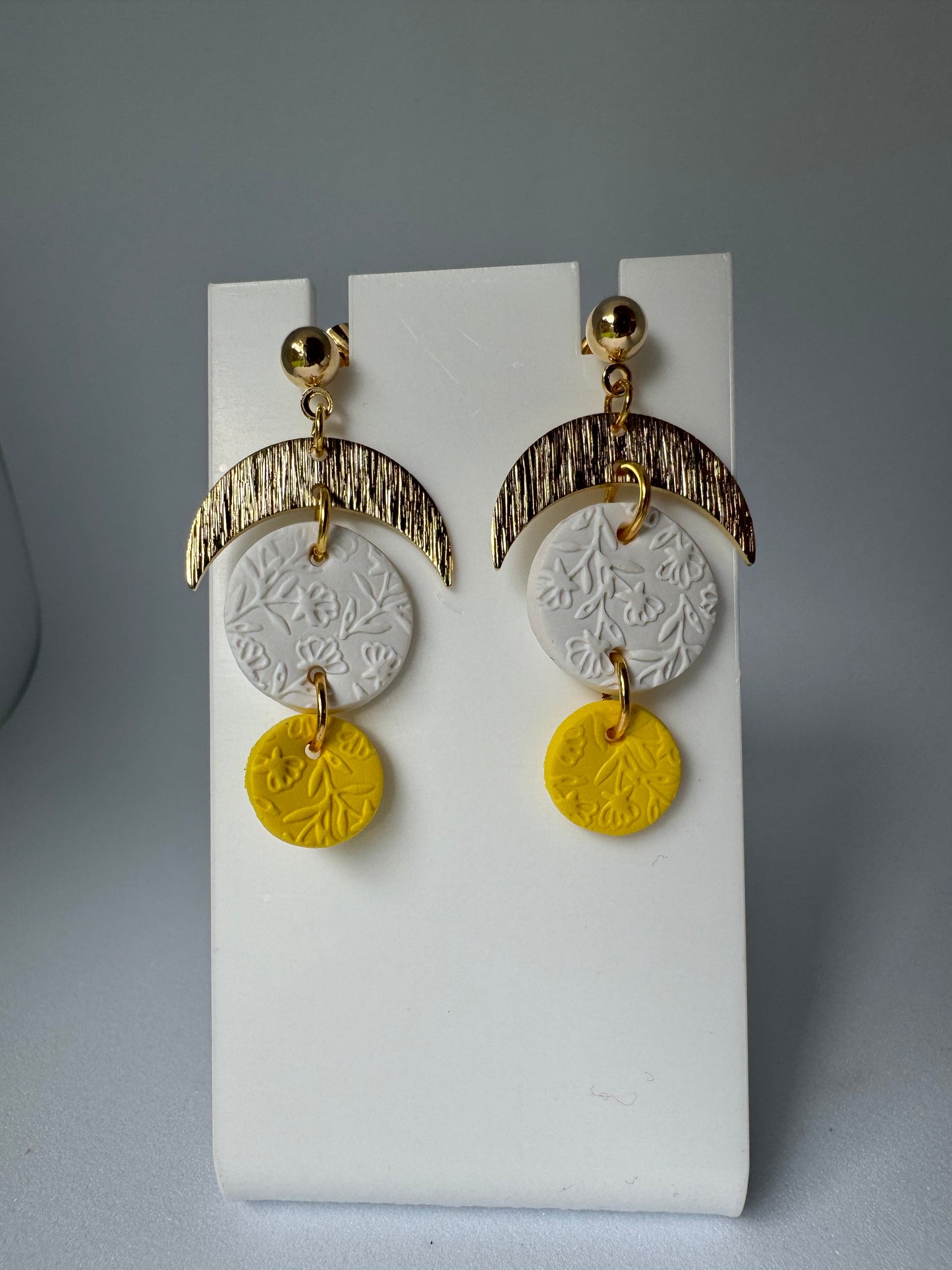 Embossed Earrings: Mini Circle